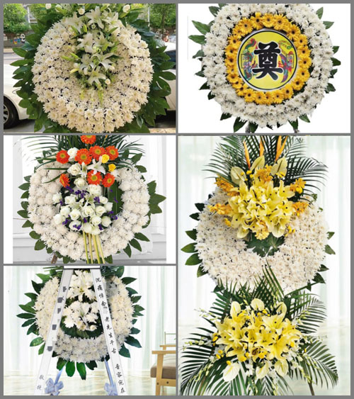 山东莱芜钢城区艾山街道小上峪村花圈速递